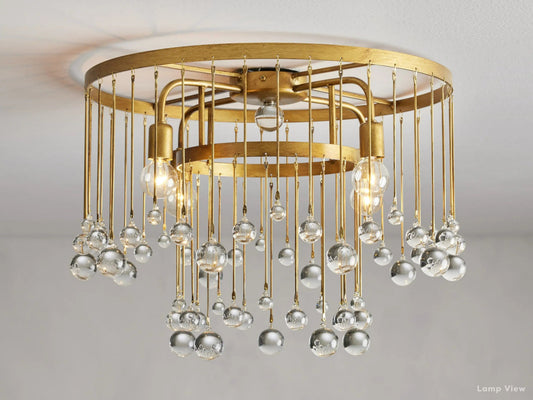 Crystal Ball Aubrey Flushmount