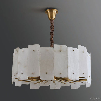 Alabaster Lorry Round Chandelier