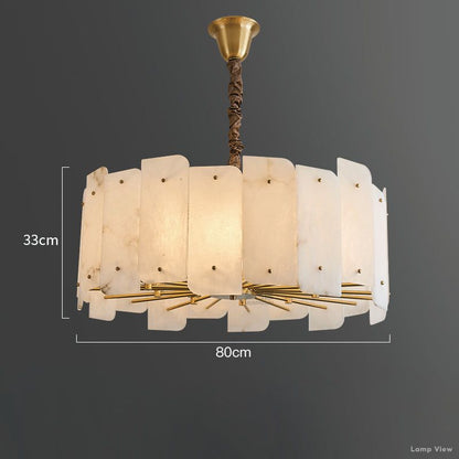 Alabaster Lorry Round Chandelier