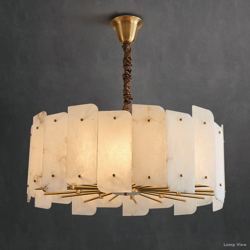 Alabaster Lorry Round Chandelier