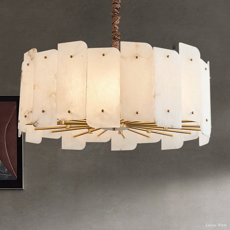 Alabaster Lorry Round Chandelier