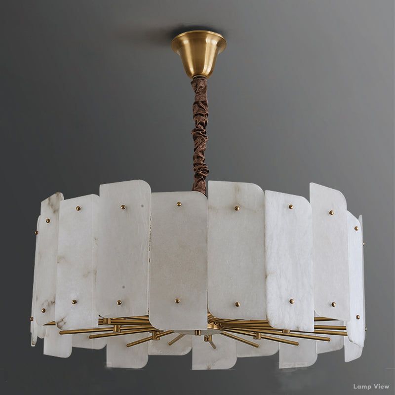 Alabaster Lorry Round Chandelier
