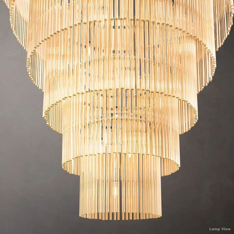 Amadeo Slender Crystal Grand Glass Chandelier 36"