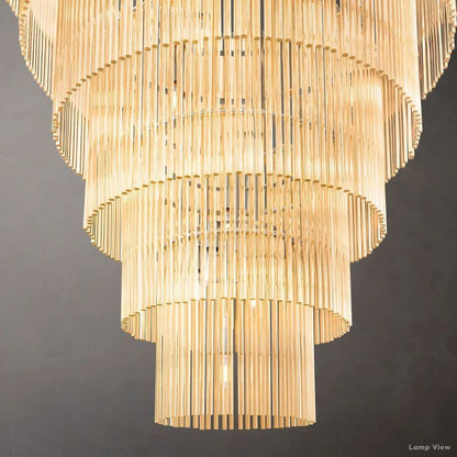 Amadeo Slender Crystal Grand Glass Chandelier 36"