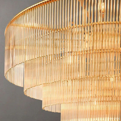 Amadeo Slender Crystal Round Chandelier 60"