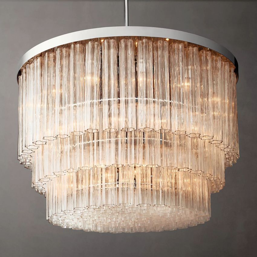 Cielo Three-Tier Round Chandelier 48"