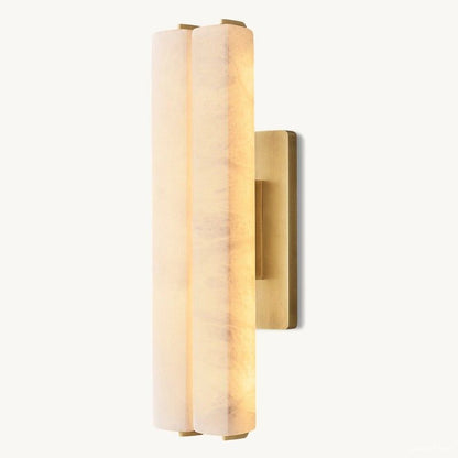 Audubon Vertical Alabaster Double Wall Sconce