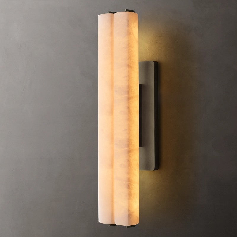Audubon Alabaster Double Wall Sconce