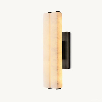 Audubon Vertical Alabaster Double Wall Sconce
