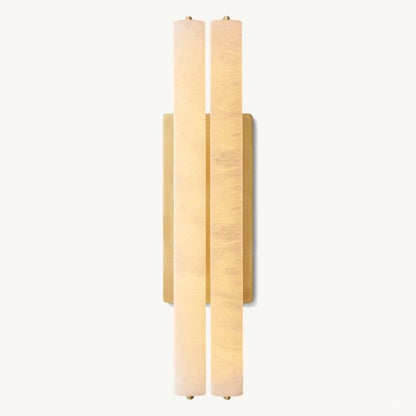 Audubon Vertical Alabaster Double Wall Sconce