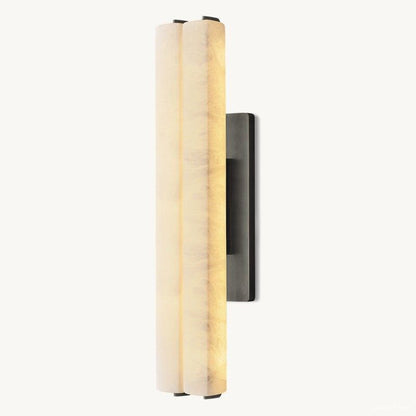 Audubon Vertical Alabaster Double Wall Sconce