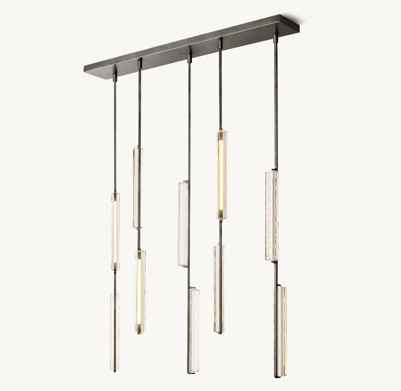 Audubon Crystal Linear Chandelier 54"
