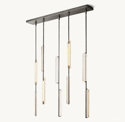 Audubon Vertical Crystal Linear Chandelier 54"