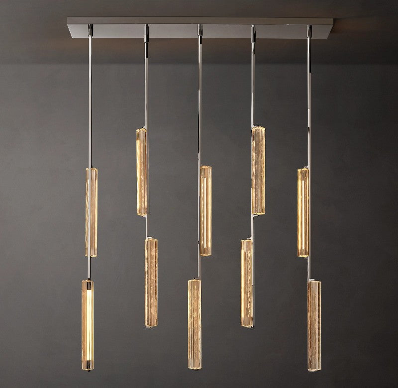 Audubon Crystal Linear Chandelier 54"