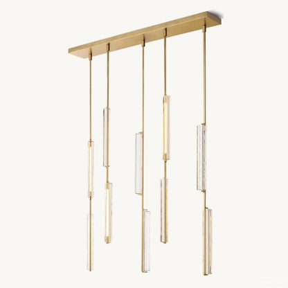 Audubon Vertical Crystal Linear Chandelier 54"