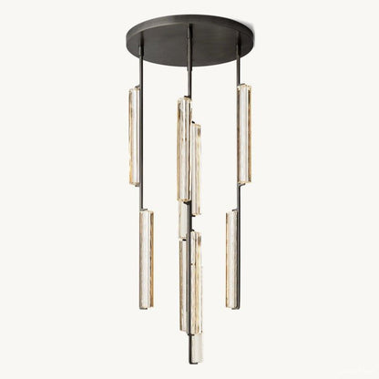 Audubon Vertical Crystal Round Chandelier 24"