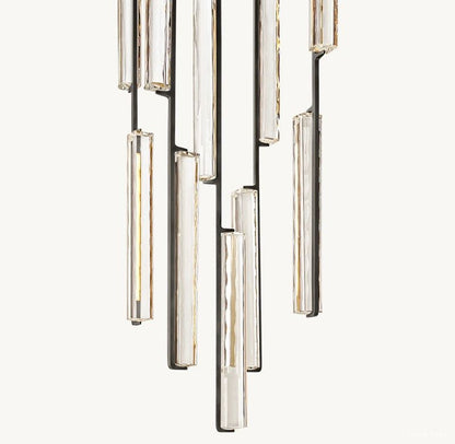 Audubon Vertical Crystal Round Chandelier 24"