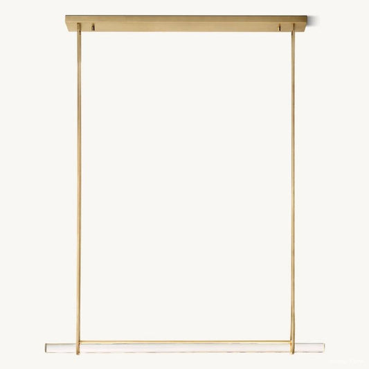 Audubon Vertical Crystal Single Bar Linear Chandelier 60"