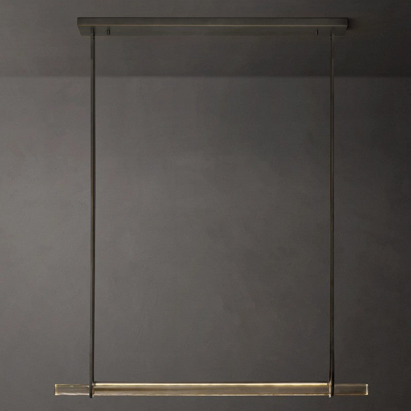 Audubon Crystal Single Bar Linear Chandelier 60"