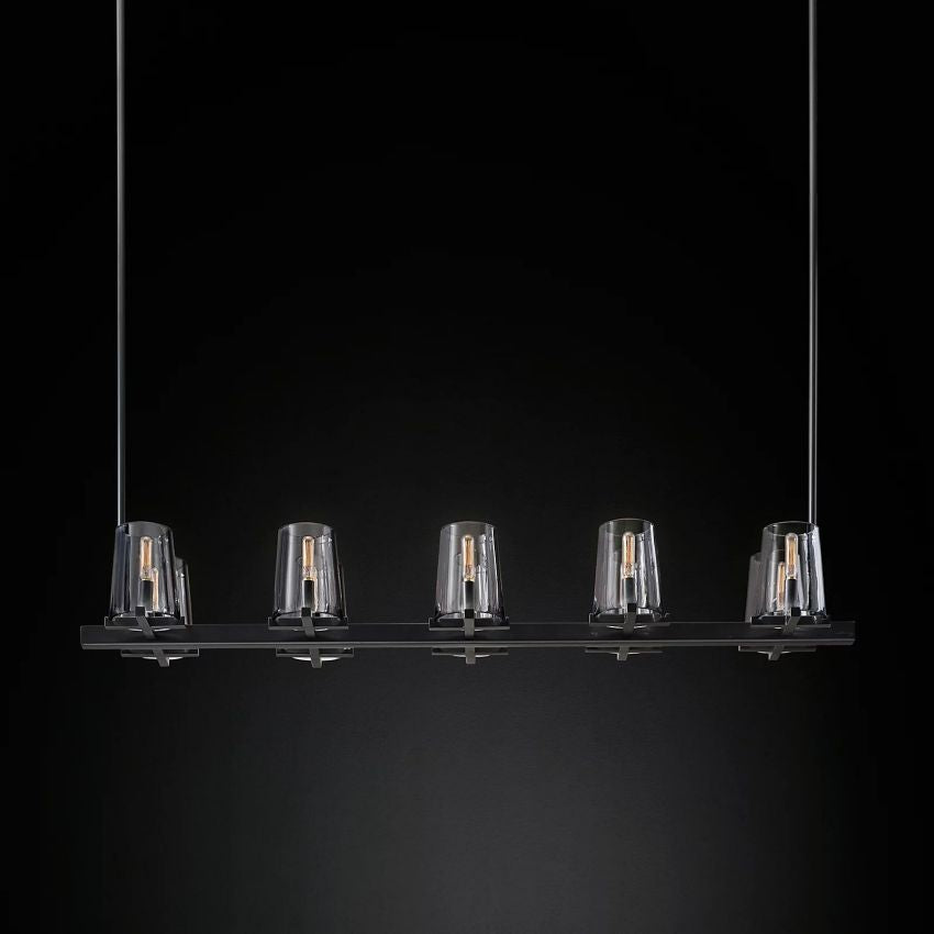 Pauillac Glass Linear Chandelier 49"
