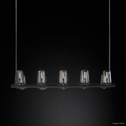 Pauillac Classic Glass Linear Chandelier 49"