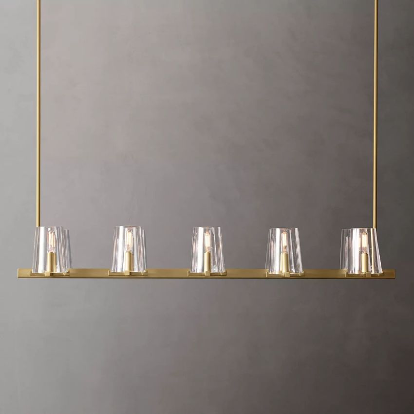 Pauillac Glass Linear Chandelier 49"