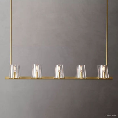 Pauillac Classic Glass Linear Chandelier 49"