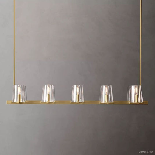 Pauillac Classic Glass Linear Chandelier 49"
