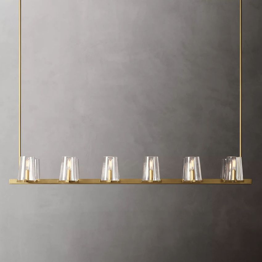 Pauillac Glass Linear Chandelier 60"