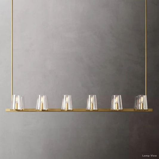 Pauillac Classic Glass Linear Chandelier 60"