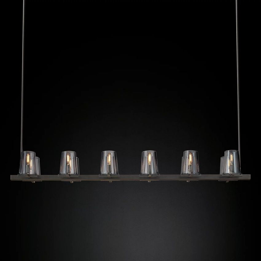 Pauillac Glass Linear Chandelier 60"