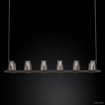 Pauillac Classic Glass Linear Chandelier 60"
