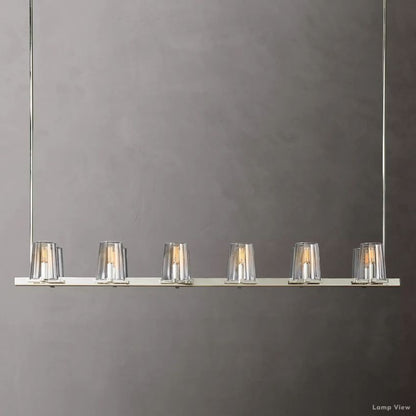 Pauillac Classic Glass Linear Chandelier 60"