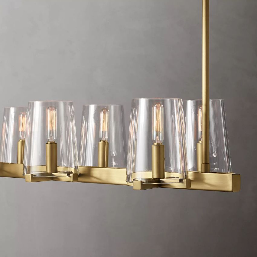 Pauillac Glass Linear Chandelier 49"