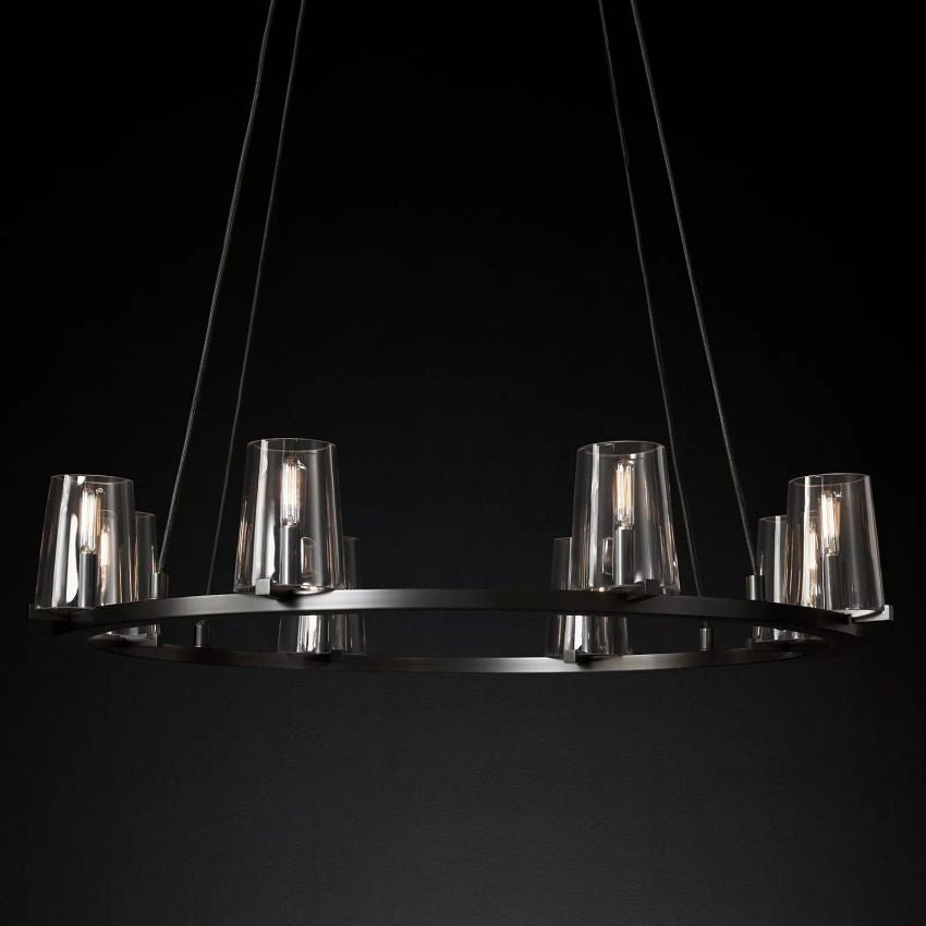 Pauillac Glass Round Chandelier 36"