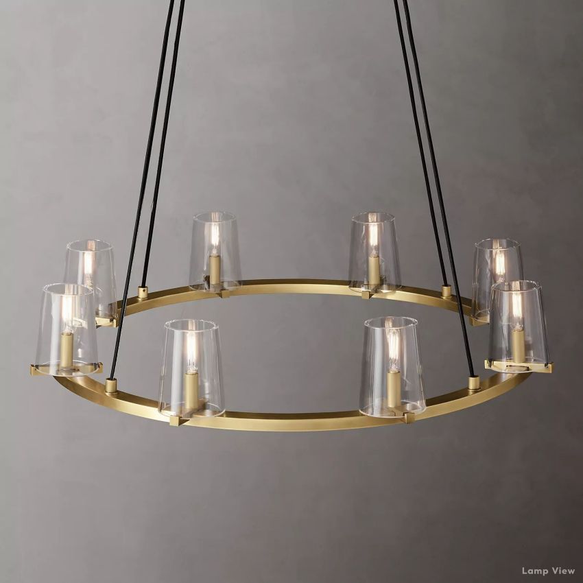 Pauillac Classic Glass Round Chandelier 36"
