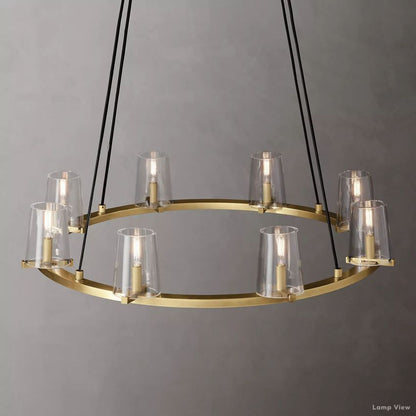 Pauillac Classic Glass Round Chandelier 36"