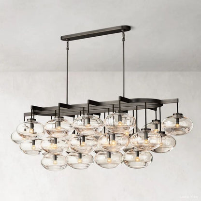 Cabrette Pristine Glass Linear Chandelier 72"