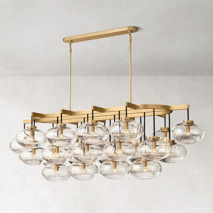 Cabrette Pristine Glass Linear Chandelier 72"