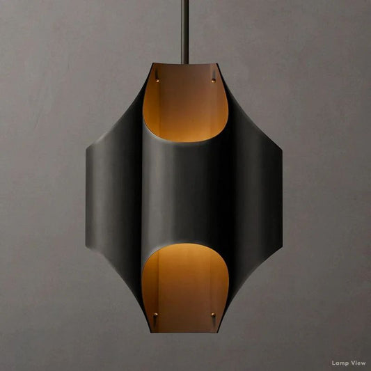 Cathedral Ribbon Metal Pendant Light