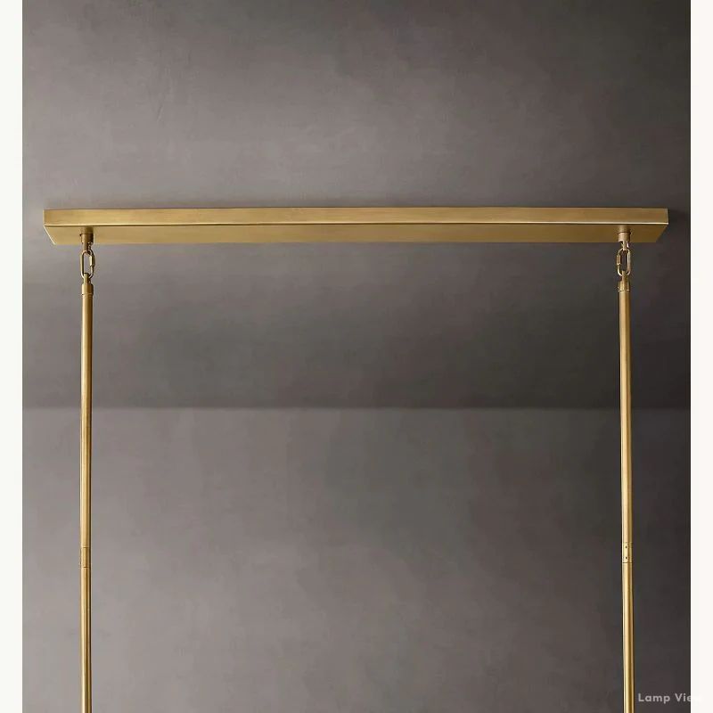 Chiara Lustrous Glass Tiered Rectangular Chandelier 74"