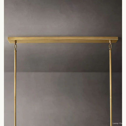 Chiara Lustrous Glass Tiered Rectangular Chandelier 74"