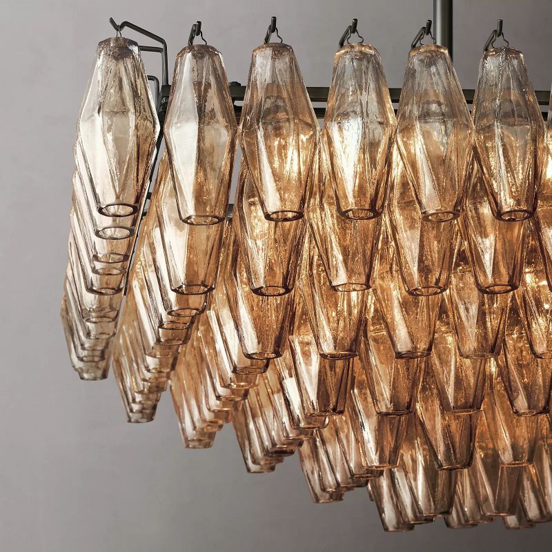 Chiara Tiered Rectangular Chandelier 54"