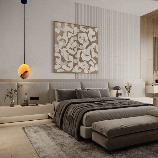 Minimalist Round Alabaster Pendant Light
