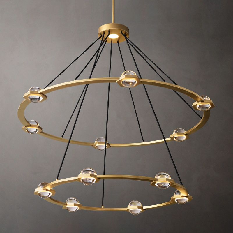 Eclatant Two-Tier Round Chandelier 60"
