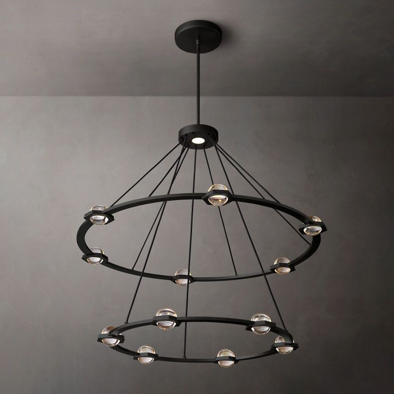 Eclatant Two-Tier Round Chandelier 48"