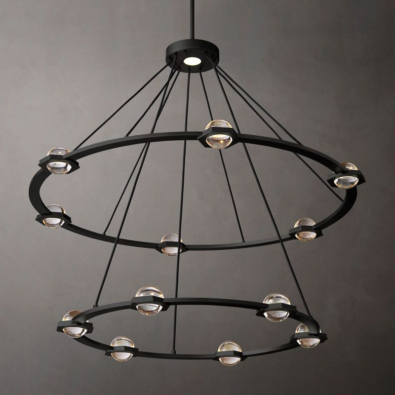 Eclatant Two-Tier Round Chandelier 48"