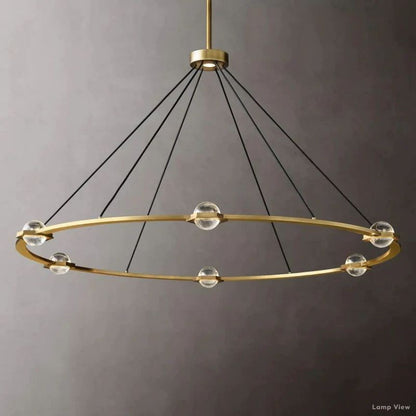 Eclatant Inset Crystal Round Chandelier 48"