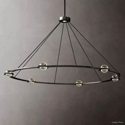 Eclatant Inset Crystal Round Chandelier 60"