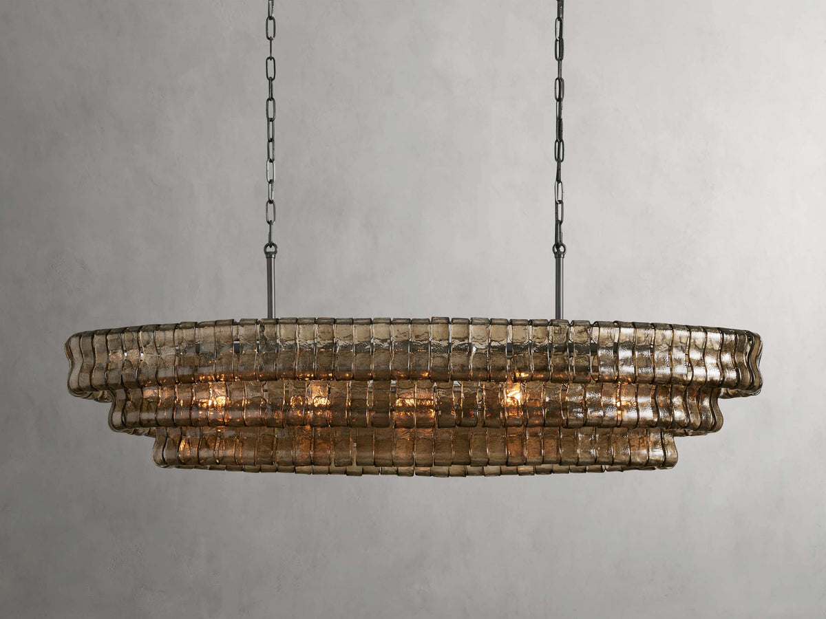 Ghiaccio Textured Oval Chandelier